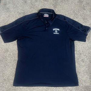 Queens University of Charlotte baseball navy polo xl